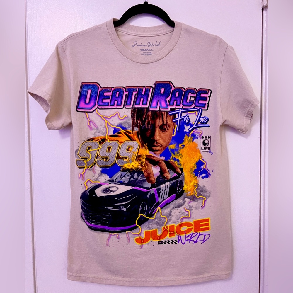 Shirt- cream white- small size- Brun is Juice WRLD